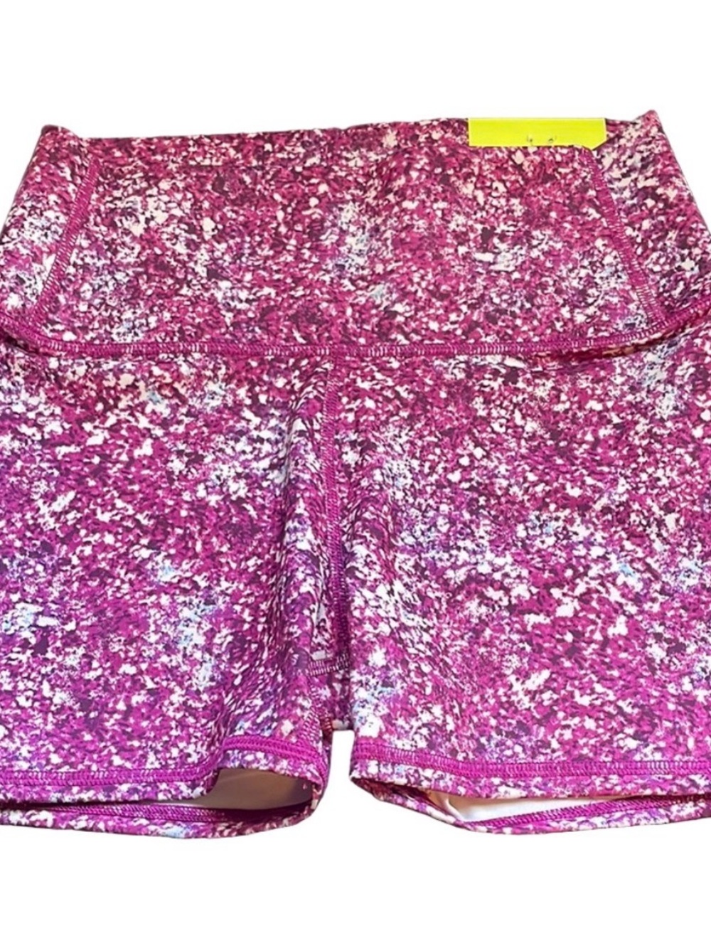 ALL IN MOTION Speckled Pattern Bike Shorts, Girls XS (4/5), Purple White
